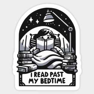 Cozy Night Reader Enthusiast I Read Past My Bedtime Sticker